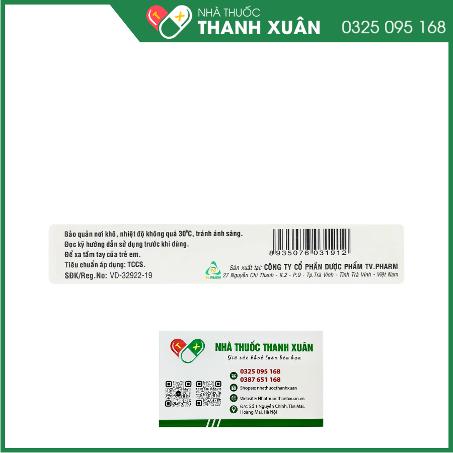 Cefixime 200 Tv.Pharma điều trị các bệnh nhiễm khuẩn đường niệu, viêm thận